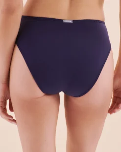EAU DE SEA Blue Coastal High Waist Brazilian Bikini Bottom*Women Bikini Bottoms