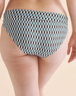 ANNE COLE Boardwalk Geo High Waist Bikini Bottom*Women Bikini Bottoms