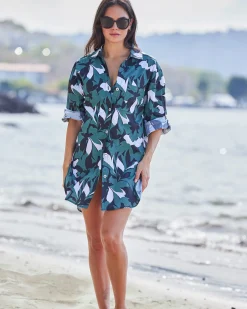 Desert Bloom Long Sleeve Button Down Tunic*Women Tops|Shirts