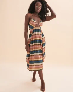 Gerri Striped Long Dress*Women Dresses