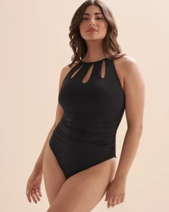 Get The Look High Neck One-piece Swimsuit*Women One-Piece