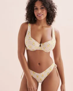 Lemon Garden Low-rise Thong Bikini Bottom*Women Bikini Bottoms