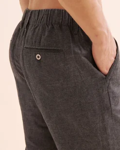 PUBLIC BEACH Linen Blend Pants* Pants