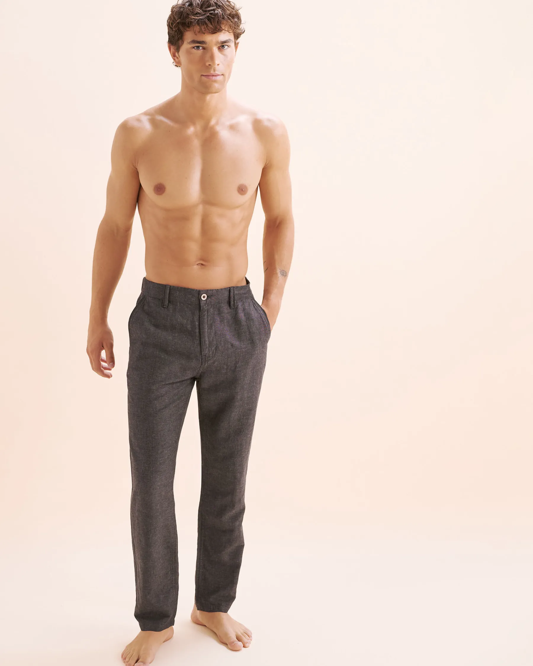PUBLIC BEACH Linen Blend Pants* Pants