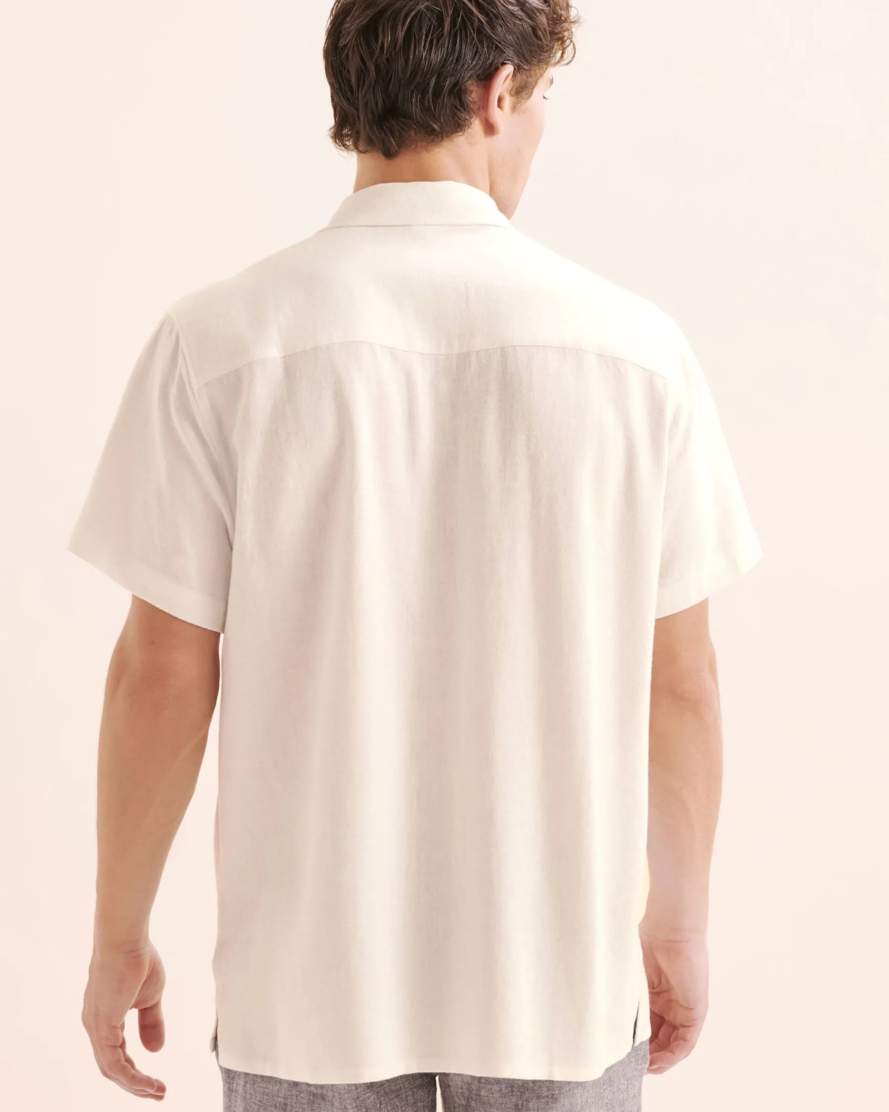 Linen Blend Short Sleeves Shirt* Shirt