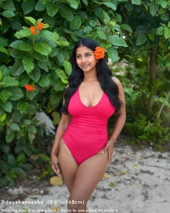 ANNE COLE Live In Color V Neck Cross back One-Piece Swimsuit*Women One-Piece