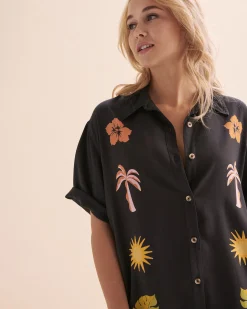 On Vacation Short Sleeve Shirt*Women Tops|Shirts