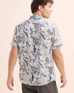 Printed Linen Blend Shirt* Shirt