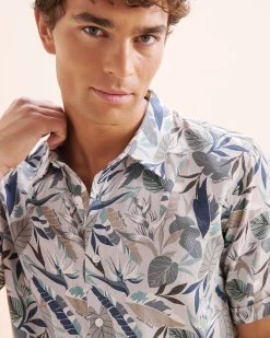 Printed Linen Blend Shirt* Shirt