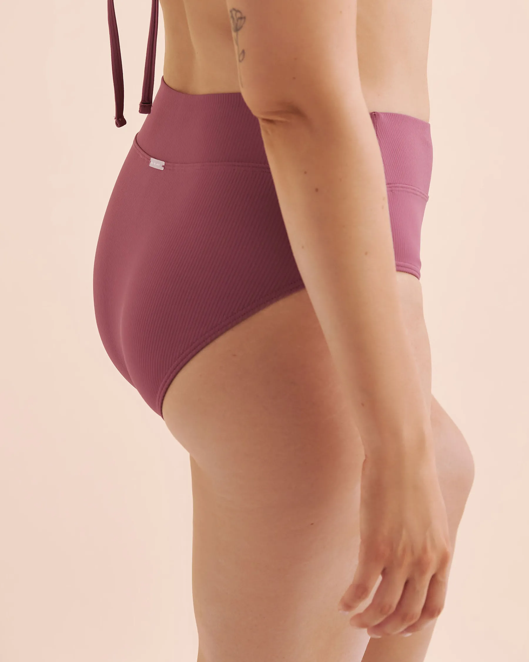 Ribbed High Rise Bikini Bottom*Women Bikini Bottoms