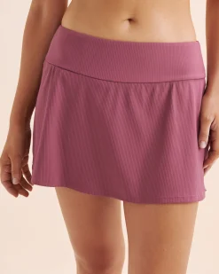 Ribbed High Rise Swim Skirt*Women Bikini Bottoms