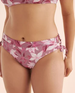 EAU DE SEA Ribbed Mid-Rise Bikini Bottom*Women Bikini Bottoms