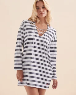 Set Sail Long Sleeve Hooded Tunic*Women Kimonos & Cover Ups