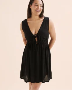 Shirred Gauze Dress*Women Dresses