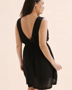 Shirred Gauze Dress*Women Dresses