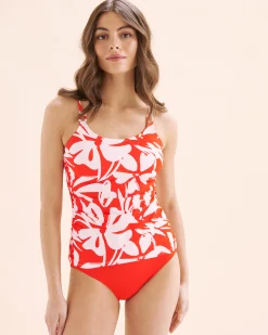 COSTA DEL REY Shirred Tankini Top*Women Tankinis