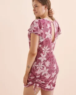 Short Sleeve Knit Tunic*Women Kimonos & Cover Ups