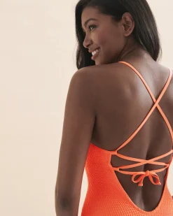 Sorbet Naomi Textured One-piece Swimsuit*Women One-Piece