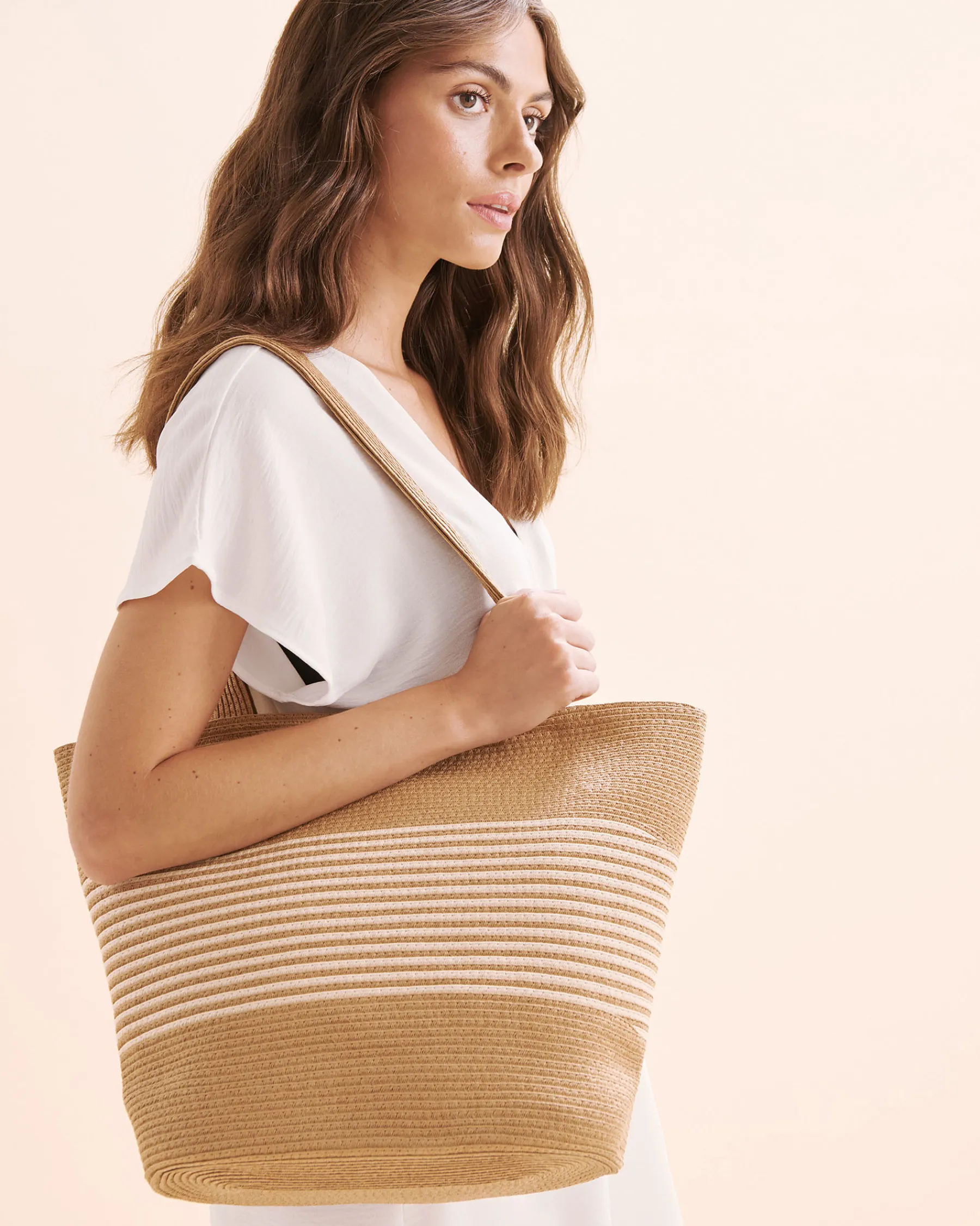 SARAJANE Stripe Beach Bag*Women Bags