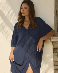 Stripe Caftan*Women Kimonos & Cover Ups