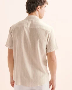 Stripe Linen Blend Shirt* Shirt