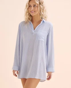 Striped Gauze Shirt*Women Shirts|Kimonos & Cover Ups
