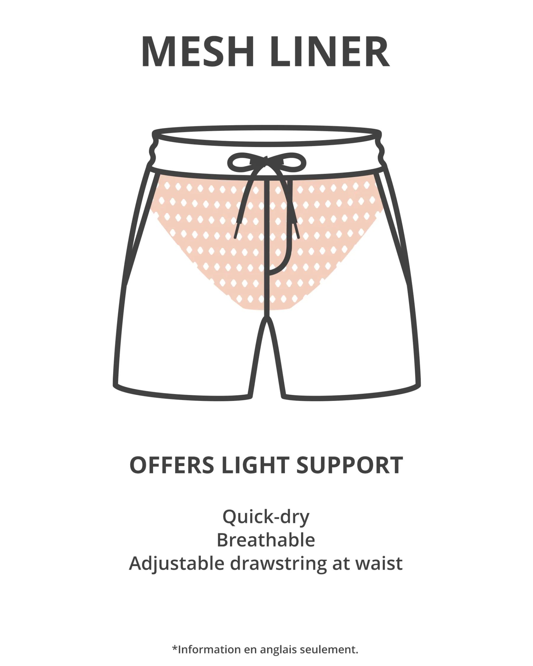 Volley Swimsuit with Mesh Lining* Volley Shorts